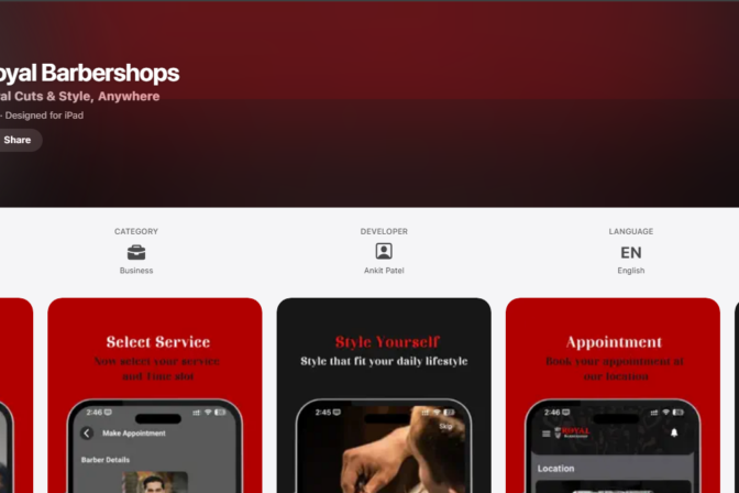 Royal Barbershops App
